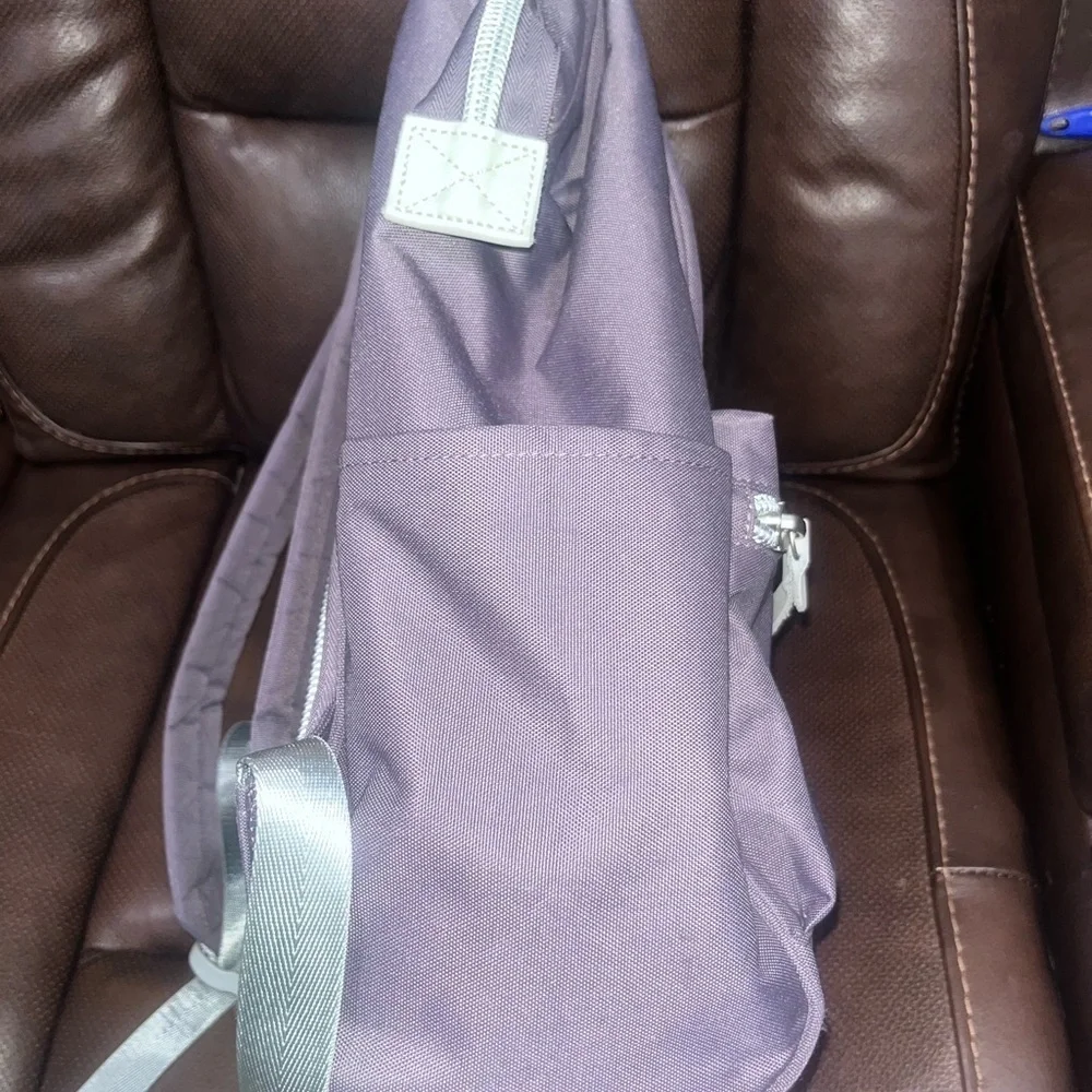 HIMAWARI-Modern Purple Backpack with Padded Straps and Multiple Compartments